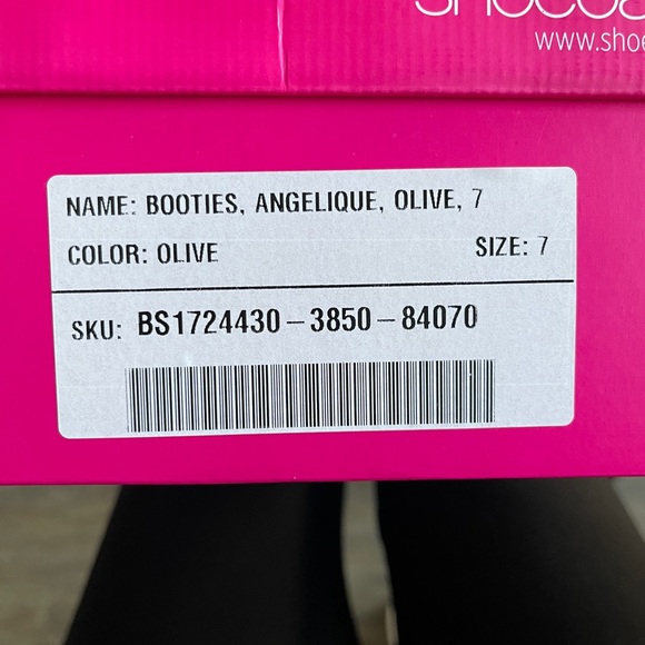 Olive Green Sock Bootie - Picture 2 of 6